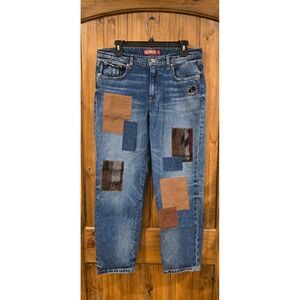 Lucky‎ Brand Legends Straight Jeans Womens 8/29 Blue Denim Patchwork American